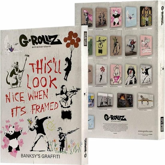 Graffiti Banksy - Balloon Girl - Impression sur toile Premium 48x67,5 cm - Décoration murale