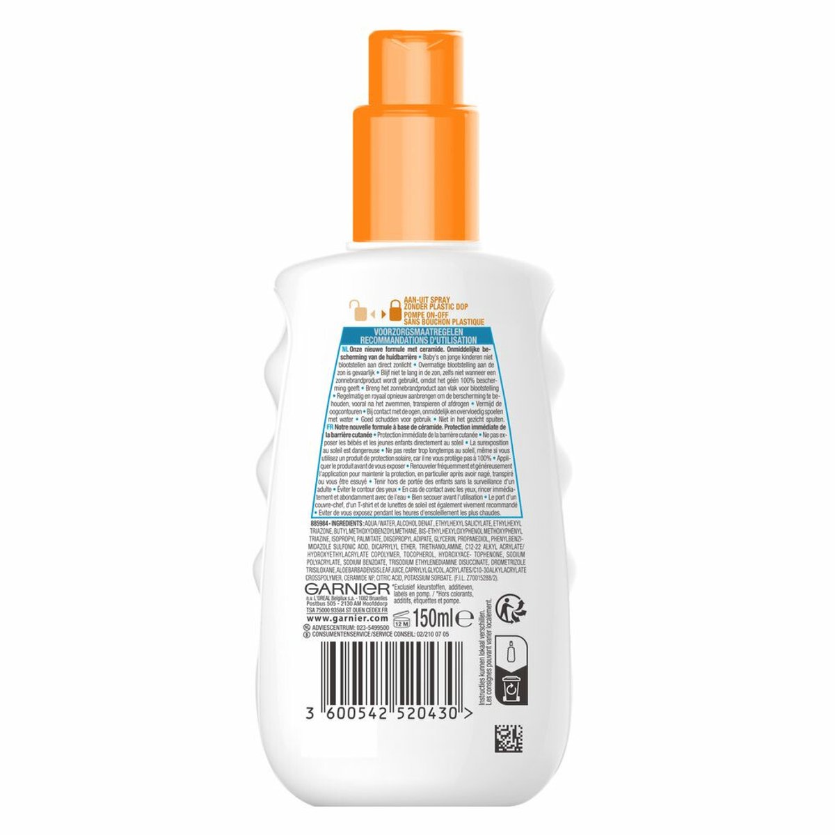 Garnier - Ambre Solaire Sensitive Expert+ Zonnebrandspray SPF 50+ - 3 x 150 ml - Voordeelverpakking