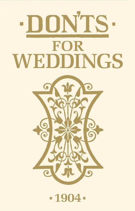 Don'ts For Weddings - cover