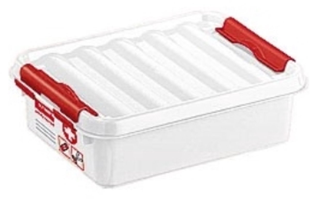 Goedkoopste Sunware Q-Line EHBO-doos - 1L - Kunststof - Wit/Rood