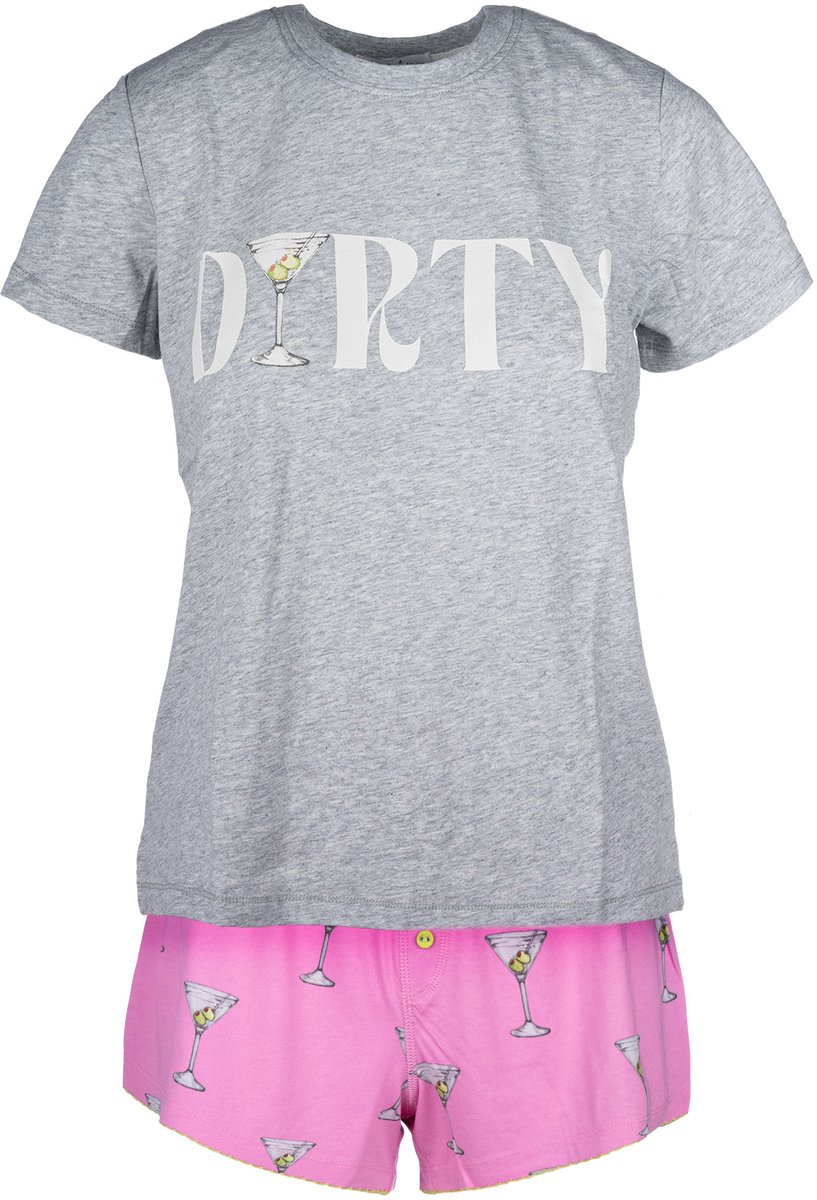P.J. SALVAGE CO. Pyjama's Speelse Prints poederroze