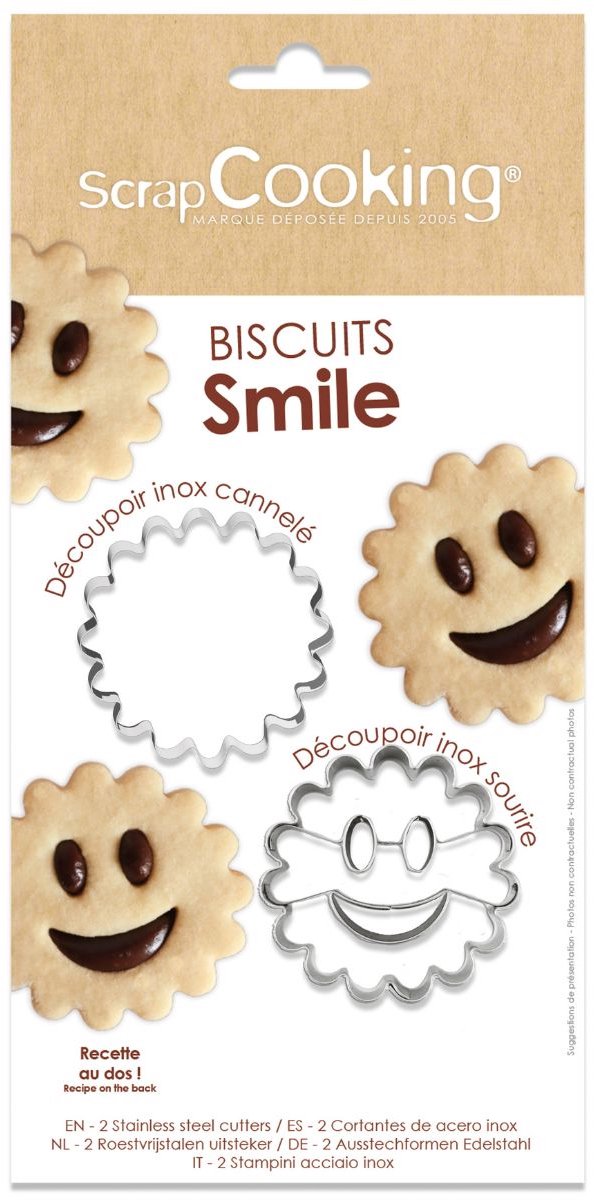ScrapCooking Uitstekers Smile Koekjes set/2