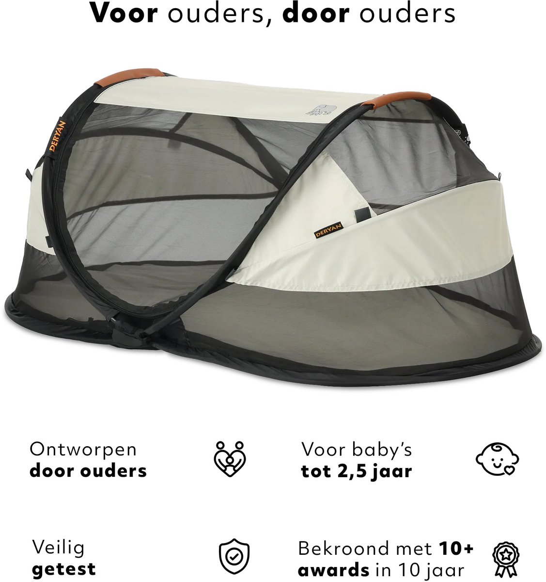 Deryan Baby Luxe Campingbedje - Reisbedje Baby met Matras thumbnail 3