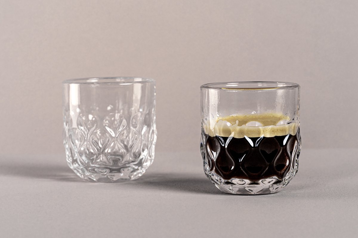 Verres à Expresso GOCCE Leonardo Home - Lot De 2, 60ml, Design Goutte Transparent - Pour Machine à Café, Passe Lave-vaisselle