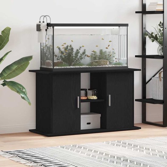 Foto: Vidaxl aquariumstandaard zwart eiken 101x41x58 cm bewerkt hout