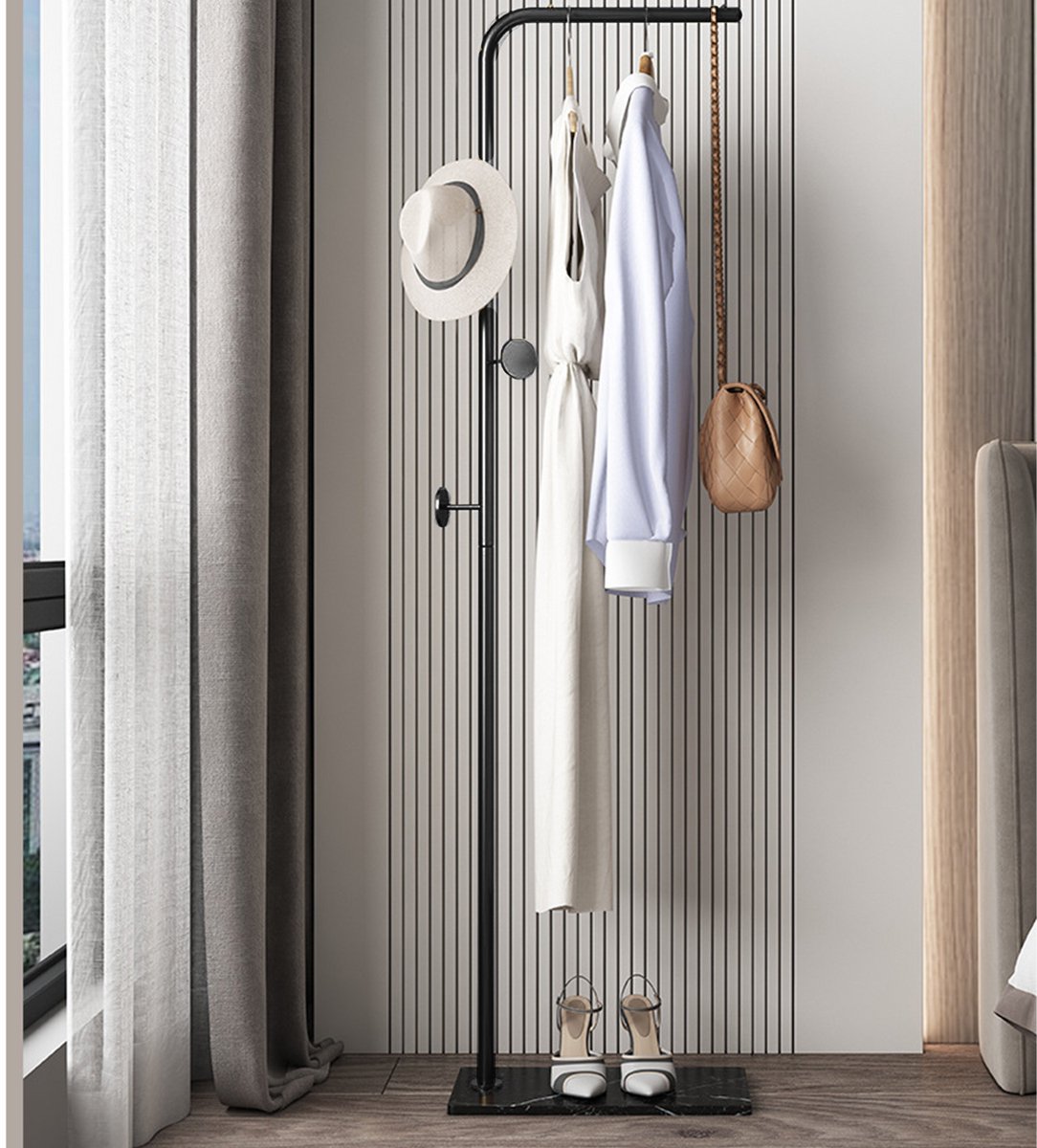 CHIWIN Staande kapstok - Metaal met marmeren voet - 35 cm breed | bol