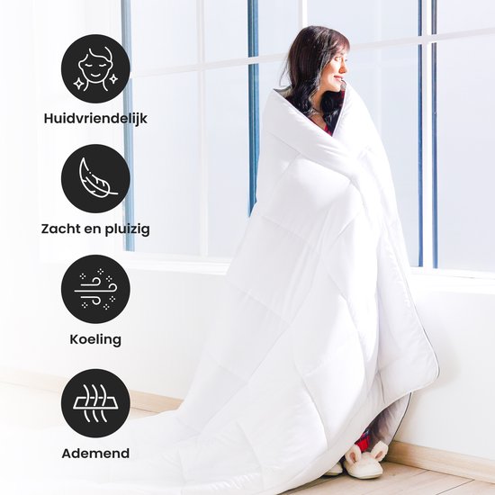 Sleep Comfy - Série White Soft - Dekbed toute l'année| 140x200 cm - 30 jours d'essai de sommeil - Dekbed anti-allergique - Dekbed simple - Couette d'été & Couette d'hiver