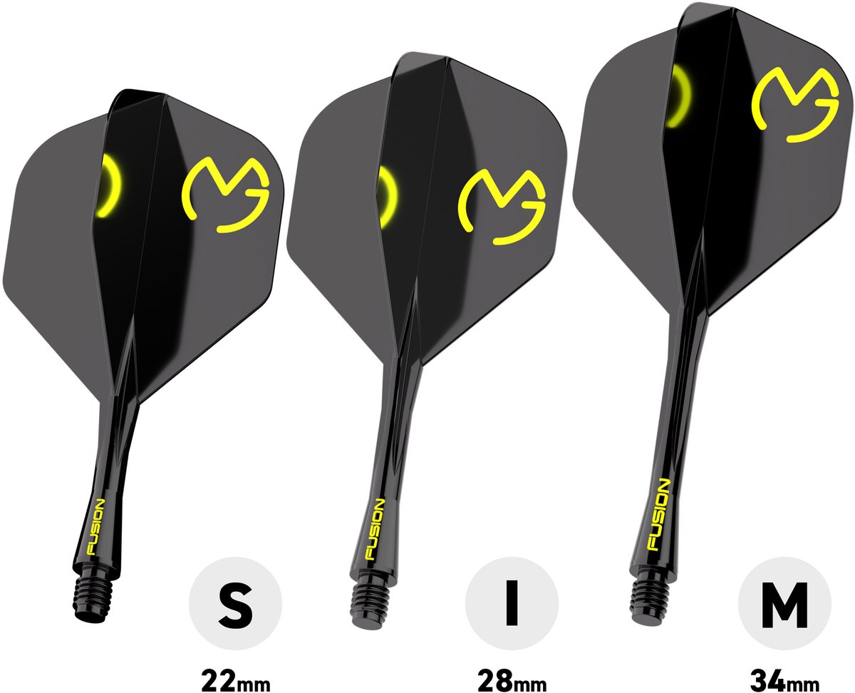 Winmau Fusion Michael van Gerwen Green Black NO2 - Dart Flights Inbetween