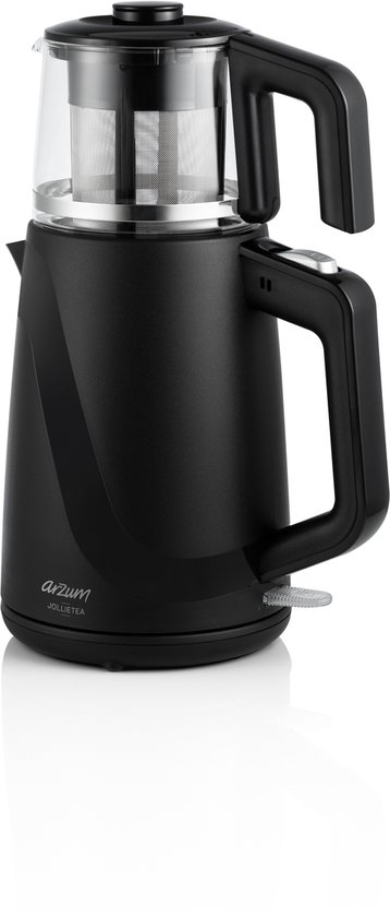 Arzum Jollietea Elektrische Theepot AR3062-0100 | Zwart - 2L + 1L - Led-indicator - 360° basis - 1800W
