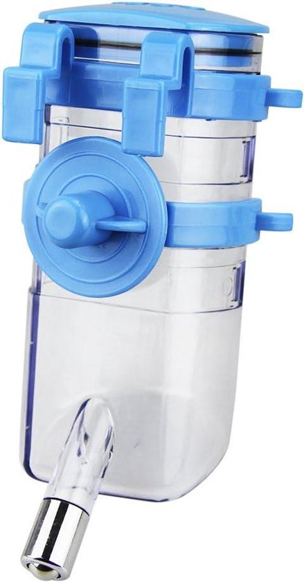 Allecto Plus - Waterfles 400 ml voor onderweg met drinkbeker voor honden, katten, puppy's, konijnen en huisdieren