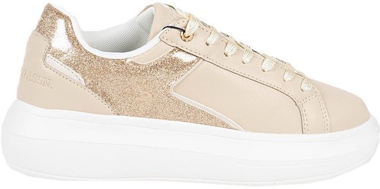 US Polo Assn Baskets Helis pour femme - Beige, taille 38