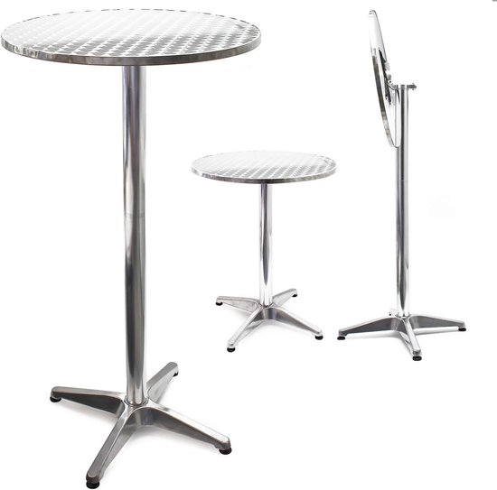 Bar table bistro table aluminium cocktail table bar table 74 cm or 114 cm 60 cm foldable