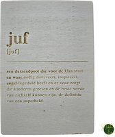 Houten Bedank Kaart Juf | Cadeaukaart | Bedankkaart | Mikki Joan