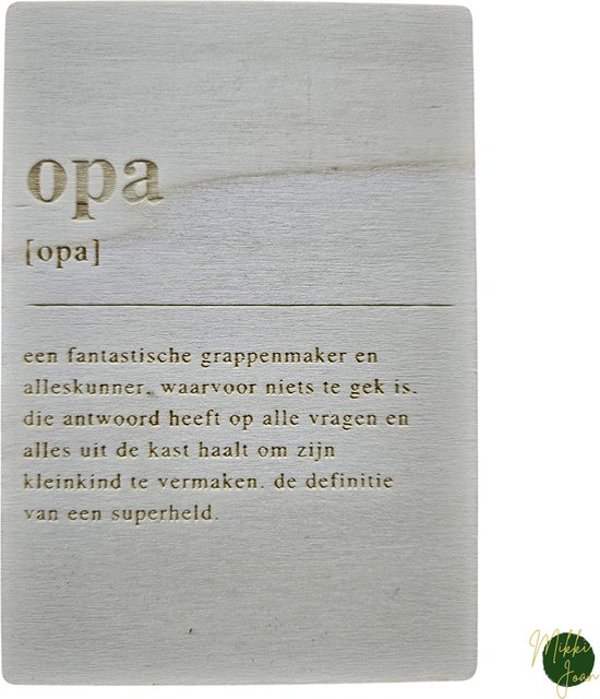 Hestya Kerstmis Opa Oma cadeau van kleinzoon 2 stuks oma en opa houten