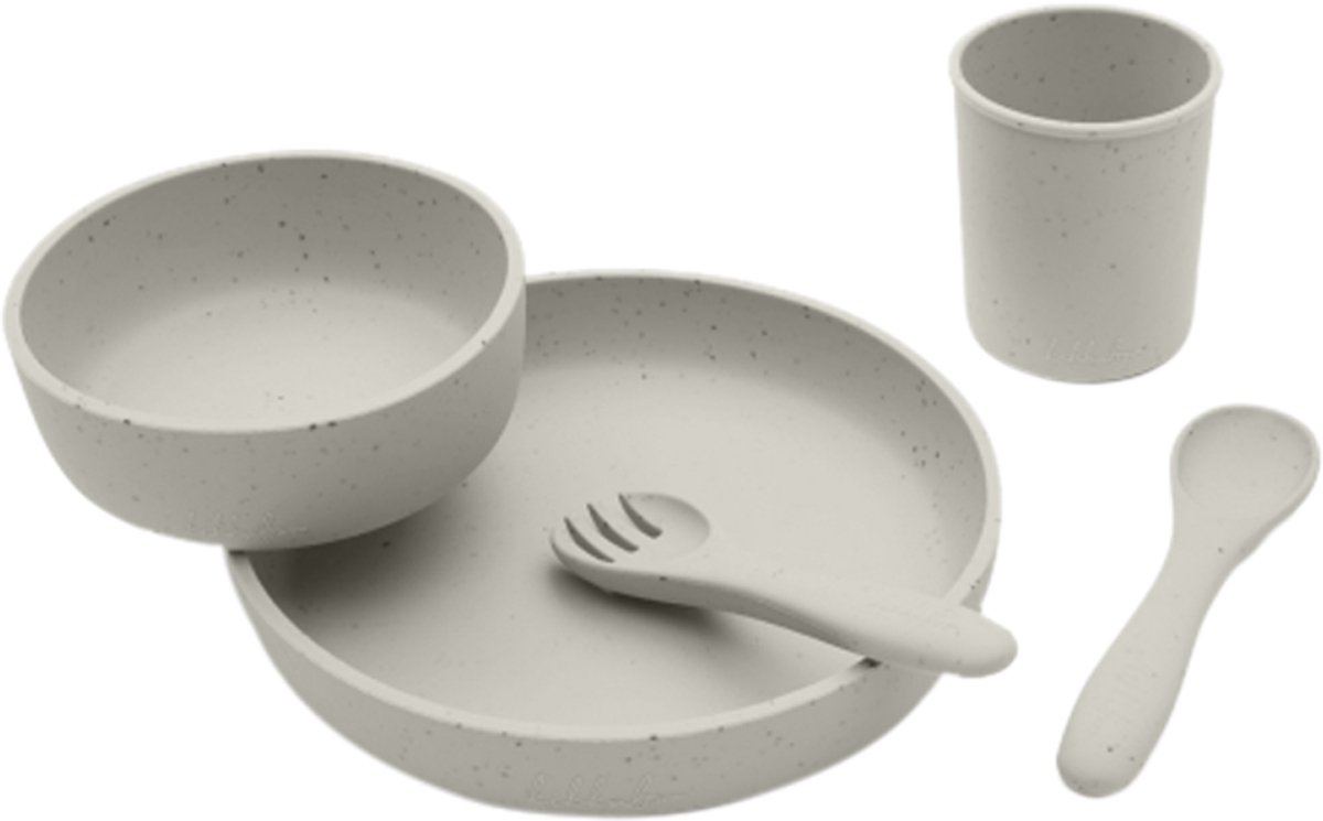 Kikkaboo Eetset - 5 Delig - Platina Siliconen - Zand
