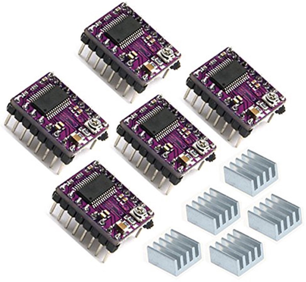 Image of 5 Stuks DRV8825 Stepper Motor Drive Module voor 3D-printer - Geschikt voor 8,2 V tot 45 V