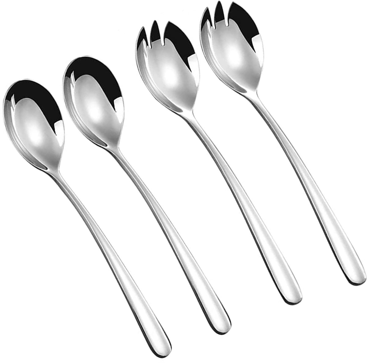 Unyqoos ® Roestvrijstalen Saladebestekset voor Keuken en Eetkamer, Inclusief Lepels en Vorken