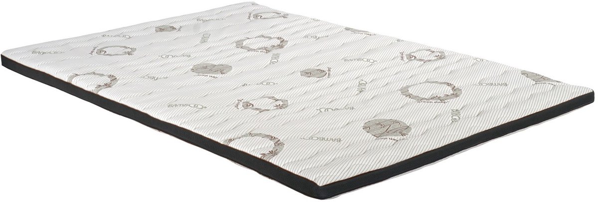 topdekmatras Traagschuim NASA Bamboo Intense luxe - 120x200 - 7 cm dik - Anti-Allergie - Afritsbare en wasbare hoes
