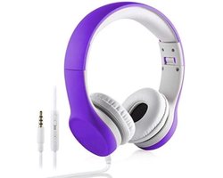 StayPowered Hoofdtelefoon voor Kinderen - Veilig en Comfortabel Luisteren - Volumebegrenzing 85 dB - Shareconnector - Verstelbaar - Geschikt voor iPod/iPad/iPhone/Android - Ideaal voor 2-8 jaar - Paars - Levering Sneller dan Aangegeven!
