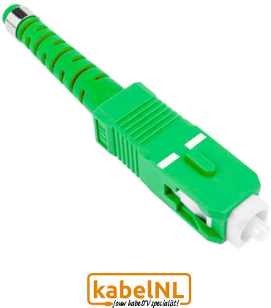 glasvezel aansluitkabel 10 meter gearmeerd, type SC/APC-SC/APC | bol