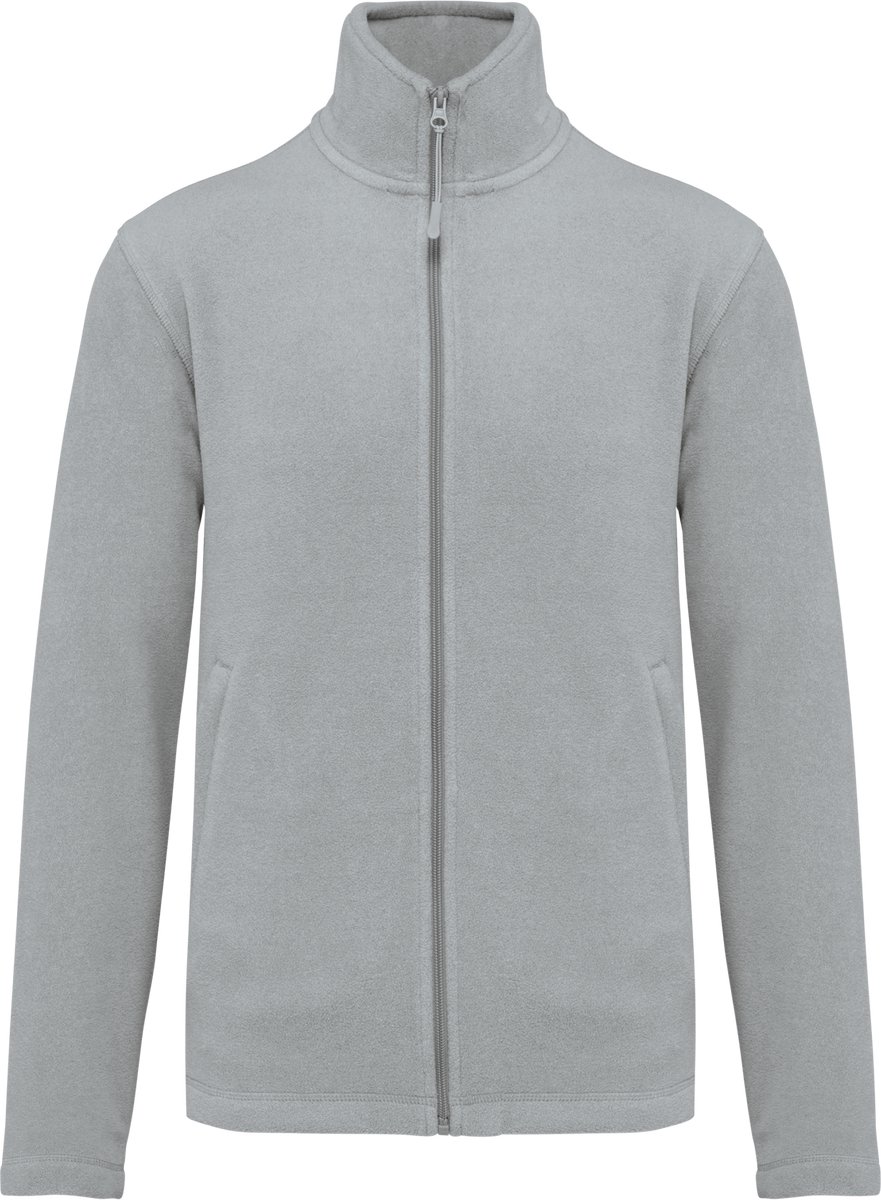 Kariban Microfleece met rits heren K911 Snow Grijs