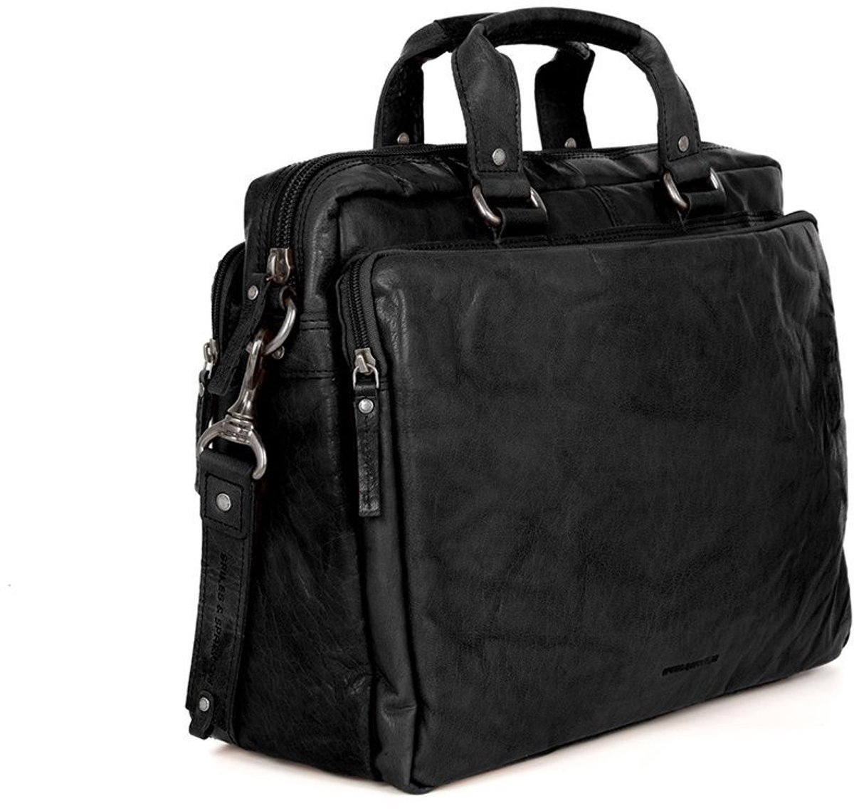 Leren Laptoptas - Mississippi - Zwart