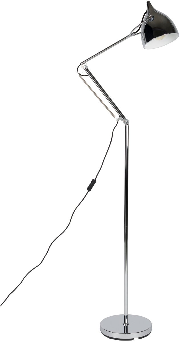 Zuiver Reader Leeslamp/ Vloerlamp Chrome - Zilver