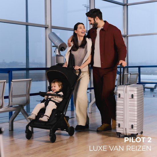 Kinderkraft PILOT2 Kinderwagen - Reisbuggy - Verstelbare buggy - Waterdichte materiaal met UPF50 - Zwenkbare voorwielen - Snel opvouwbaar - Tot 22 kg - Beige van Merkloos — afbeelding 5