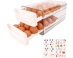 Belle Vous Dubbel Laags Doorzichtig Plastic Eieren Houder Opslag Container - Diepvries Koelkast Ei Organizer Rek Met Deksel voor Keuken - Eierlade Dozen/Trays/Containers - 36 Ei Capaciteit Transport Belle Vous Dubbel Laags Doorzichtig Plastic Eieren Houder Opslag Container - Diepvries Koelkast Ei Organizer Rek Met Deksel voor Keuken - Eierlade Dozen/Trays/Containers - 36 Ei Capaciteit Transport