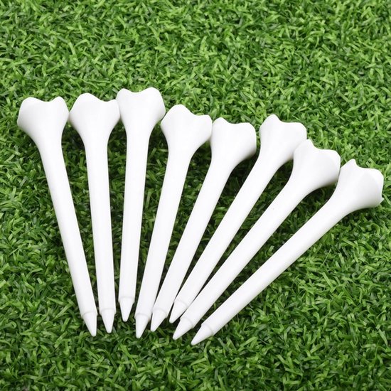 10-pack - Golftees - Golfaccessoires - Verminderen wrijving, Vergroten afstand, Slijtvast, Draagbaar - Geschikt voor golfliefhebbers (Wit,83mm) — afbeelding 5