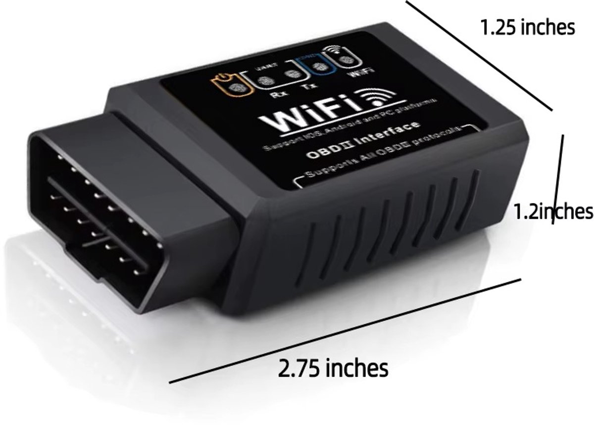 OBD II - Scanner - Auto uitleesapparatuur - WIFI ELM327 V 1.5 Scanner OBD II - Scanner - Auto - Foutdetectie Instrument - Eenvoudig - Makkelijk Bedienen thumbnail 7
