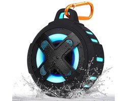 GTB® Douche Speaker - Badkamer Speaker - Douche Speaker Bluetooth - Zwart - 8cm x 8cm x 7cm