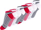 8 paar Meisjes sneakersokken - Meisjessokken - Miss Sailor - Maat 27-30