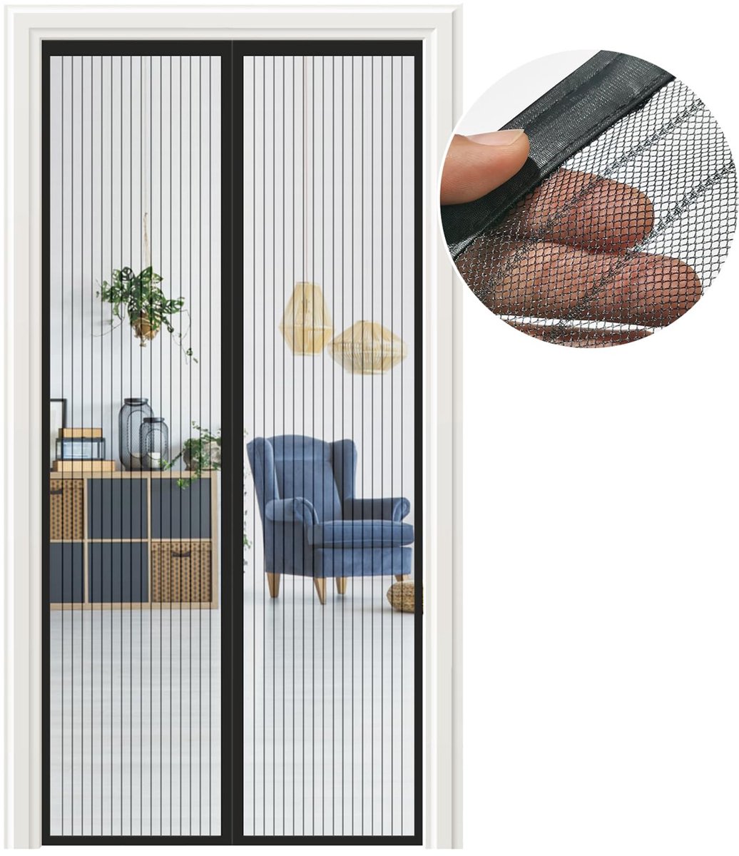 Ibenzoa® Vliegengaas Met Magnetische Sluiting Voor Deur En Balkon, 70 x 210 cm, Insectenbescherming