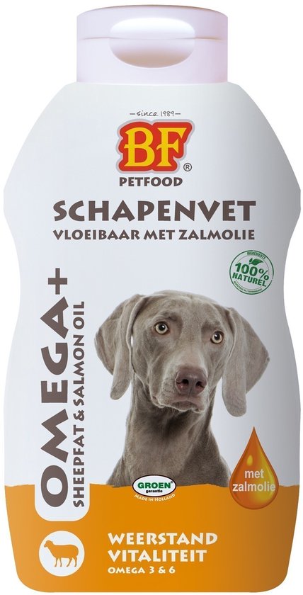 Biofood Vloeibaar Schapenvet Met Zalmolie 500 ML