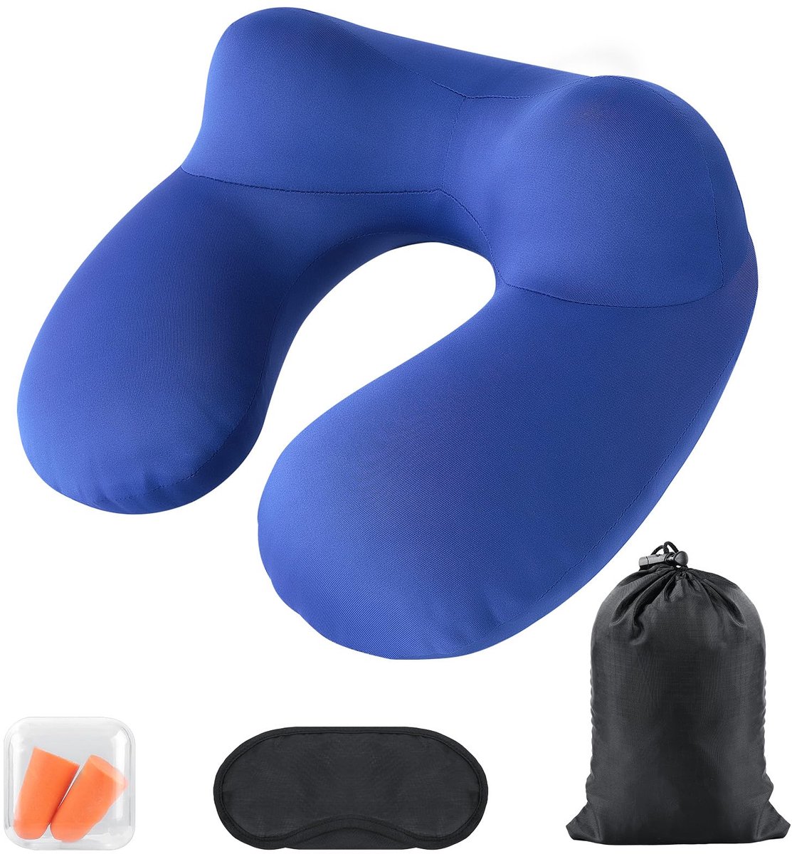 Ibenzoa® Reisvriendelijk Ergonomisch Opblaasbaar Nekkussen Met Wasbare Hoes Voor Optimaal Comfort Overal