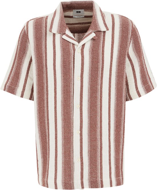 WE Fashion Heren relaxed fit overhemd met structuur