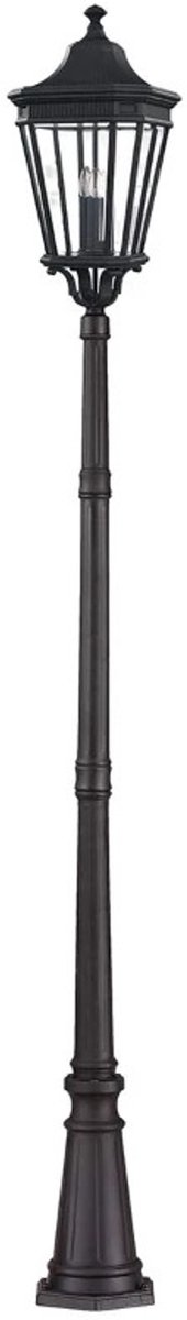 Feiss LED Tuin Pilaar Cotswold Lane | 3X E14 Max 60W | IP44 (Outdoor) | Black
