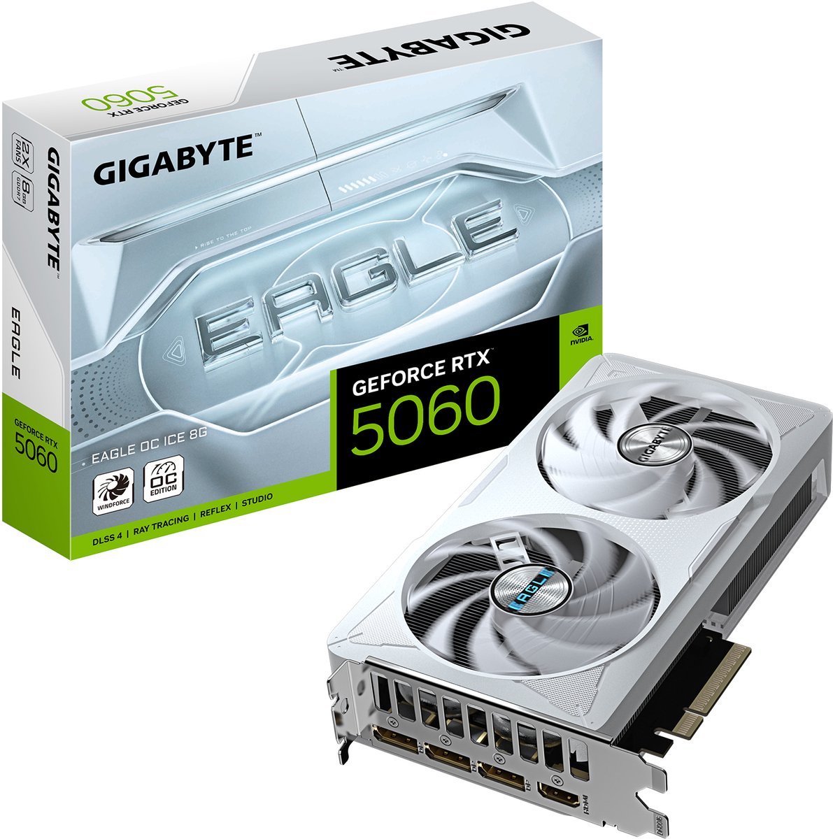 GIGABYTE GeForce RTX 5060 EAGLE OC ICE 8G grafische kaart