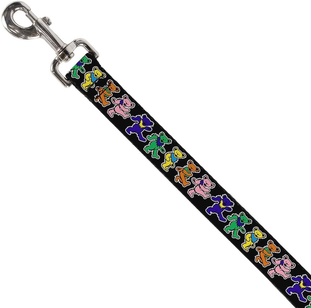 Hondenriem Dansende Beren - Multi Color 6 Voet - 1 Inch Breed