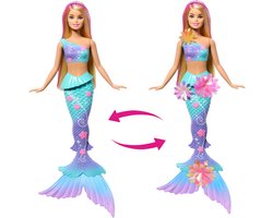 Barbie Flower Magic Zeemeerminpop – Magische Bloemen die Bloeien - Blond & Blauw