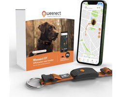 Weenect Dog XT Orange Collar - NIEUWE GPS-hondenhalsband | XL-antenne | Waterdicht | Ultra-duurzame geïntegreerde Julius-K9-halsband | Abonnement vereist | Levenslange garantie