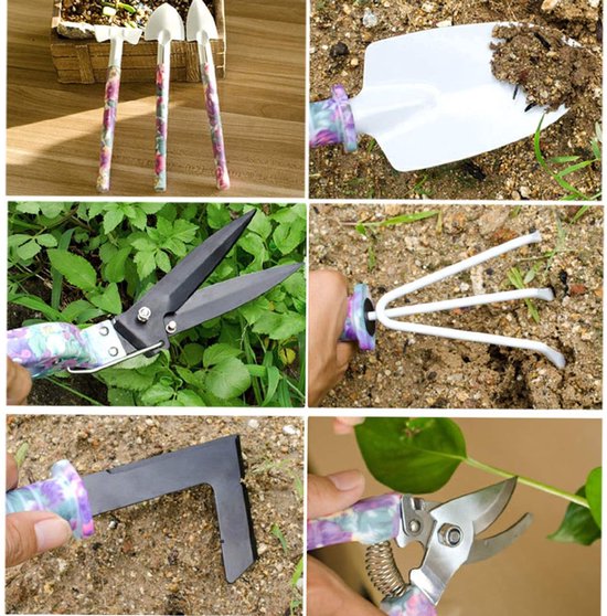 Tuingereedschapset - 10-delige tuingereedschappen - Tuin- en plantgereedschappen - Onkruidset - (Paars) — afbeelding 2