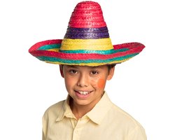 Gekleurde Mexicaanse verkleed sombrero voor kinderen - Carnaval hoeden
