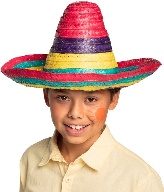 Gekleurde Mexicaanse verkleed sombrero voor kinderen - Carnaval hoeden