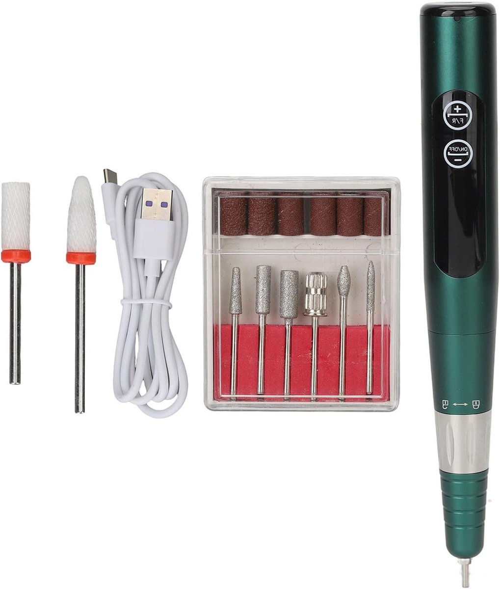 Oplaadbare elektrische nagelboormachine set voor acrylgel nagels - instelbare snelheidsregeling - salon gebruik
