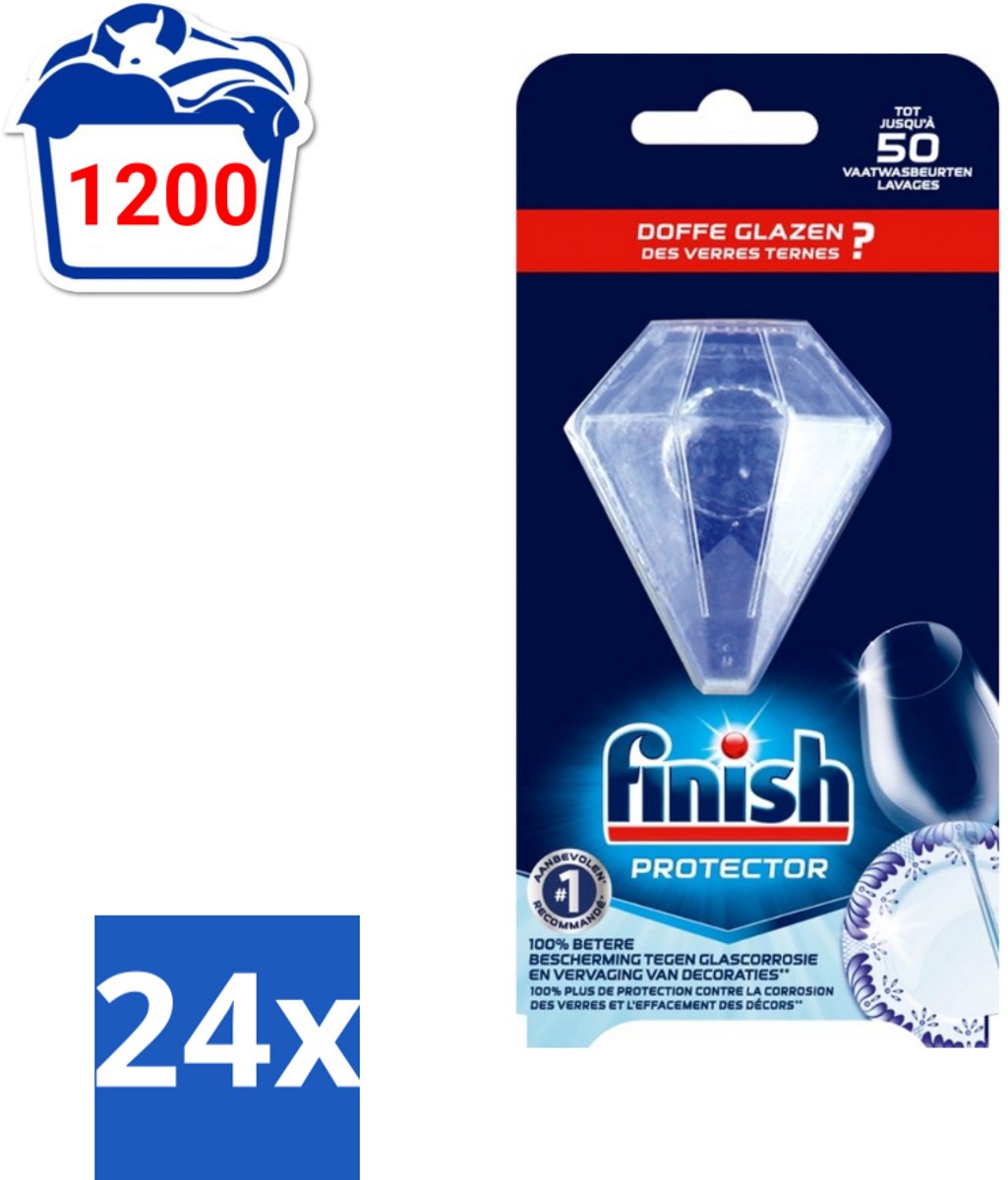 24 x Finish Glans Protector - Glasbescherming - Vaatwas - Corrosie - Glans - Servies