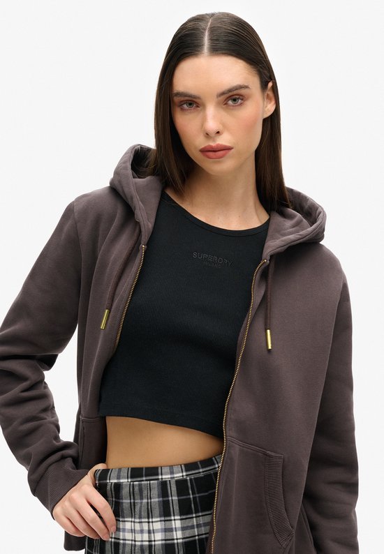 Superdry - Sweat à capuche Tattoo avec zip et strass - Femme - Sweats à capuche