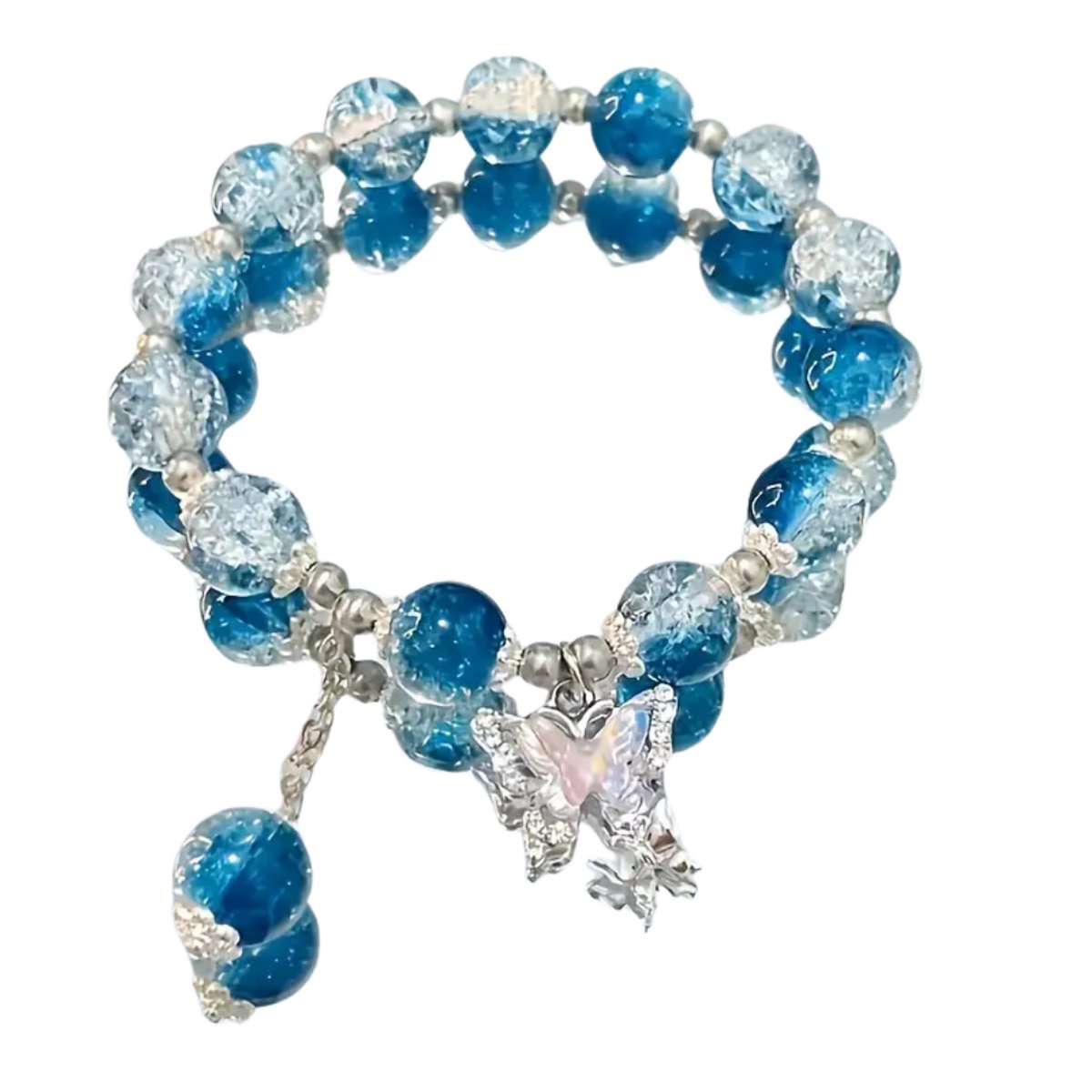 Nivard Armband - Staal - Nep Zilver - Dames - Blauw