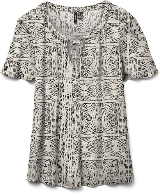 VERO MODA VMMENNY STRING SS TOP WVN GA Dames Top - Oatmeal Tenna